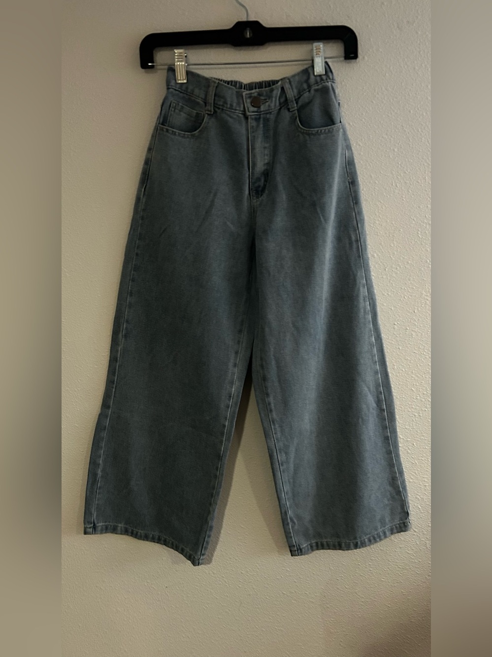 Kids Wide-Leg High-Rise Jeans in Washed Blue